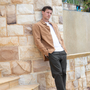 Corduroy Long Sleeve Shirt - Brown