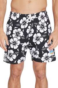 Classic Short Shorts - Hibiscus Black