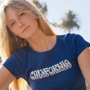 Womens Tops: California Tee - Navy