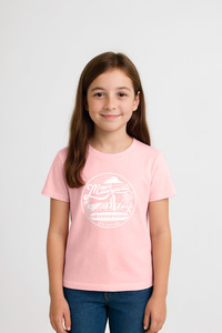 Kids: Mount Retro Kids Tee - Hawaiian Pink