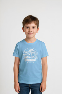 Mount Retro Kids Tee - Powder Blue