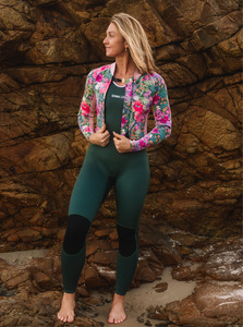 Women's 2mm Wetsuit Cropped Jacket - Garden By The Sea