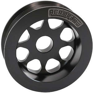 AEROFLOW Oversized Alternator Pulley - Toyota 1JZ/2JZ 3.3" Diameter, Black Finish