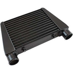 AEROFLOW V-Mount Street Series Aluminium Intercooler, Black Powder Coated Finish