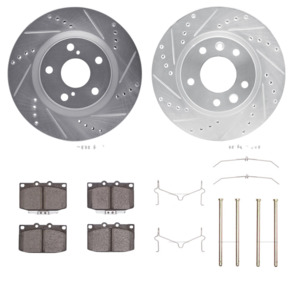 Mazda Rx7: MAZDA FD3 RX7 FRONT DRILLED/SLOTTED BRAKE ROTOR AND PAD KIT