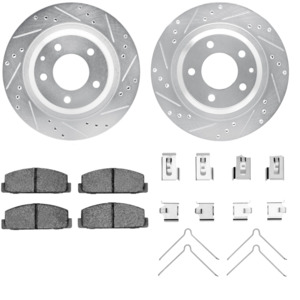 MAZDA FD3 RX7 REAR DRILLED/SLOTTED BRAKE ROTOR AND PAD KIT