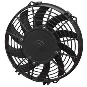 Electric Fans: SPAL 9" Electric Thermo Fan 602 cfm - Puller Type With Curved Blades