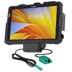 Handheld Pc Holders Mounts: RAM® Tough-Dock™ Power + Dual USB for Zebra ET4x 10" Tablet (RAM-HOL-ZE21PD2U)