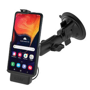Ram Phone Mounts: RAM® EZ-Roll'r™ Powered Suction Cup Mount for Samsung XCover Pro (RAM-B-166-SAM9PU)