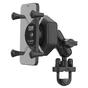 Ram Phone Mounts: RAM® X-Grip® Phone Mount with Vibe-Safe™ & U-Bolt Base - Short (RAM-B-149Z-A-UN7-462)