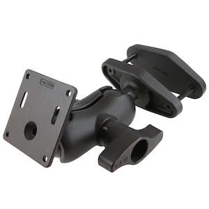 Ram D Size: RAM® 4" Square Post Clamp Mount with 75x75mm VESA Plate (RAM-D-2461U-C-247-4)
