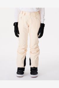 Snow: RIP CURL WOMENS RIDER HIGH WAIST SNOW PANT - OFF WHITE (S ONLY)