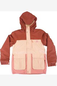 Snow: RIP CURL SNAKE SNOW JACKET - PEACH AMBER