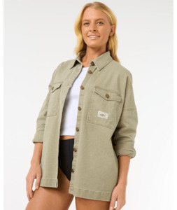 W Sweatshirts Jackets: SAN CARLOS EMBROIDERED JACKET - SAGE
