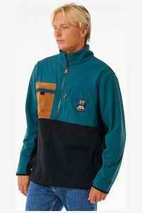 RIP CURL ANTI SERIES JOURNEY ZIP CREW - BLUE GREEN