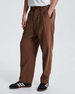 Pants: TCSS HARRO LINEN PANT - TOBACCO