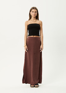 Skirts: AFENDS GRACE - CUPRO MAXI SKIRT - HAZELNUT