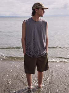 Mens: JUST ANOTHER FISHERMAN STAMP TANK - CHARCOAL