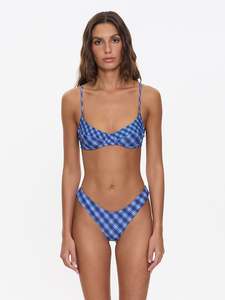 THRILLS HIGH SPEED CHECK REVERSIBLE CLASSIC BIKINI BOTTOM - GUARDIAN NAVY