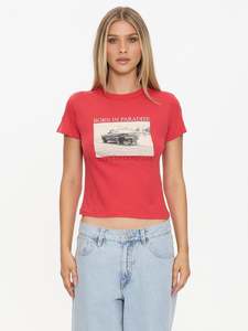Womens: THRILLS METAL AND DUST BOY TEE - FLAME RED