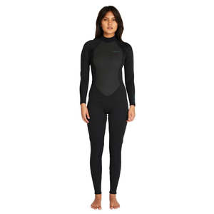 Wetsuits: O'NEILL WOMENS FACTOR BACK ZIP FULL 3/2MM - BLK/BLK
