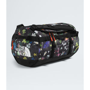 Accessories: BASE CAMP DUFFEL SMALL - BLACK ALPINE FLORAL PRINT