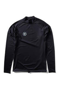 VISSLA WARM SEAS ECO LS RASH GUARD - BLACK