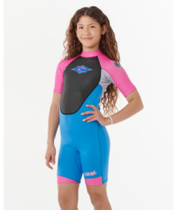 RIP CURL KIDS OMEGA BACK ZIP SPRING - PINK