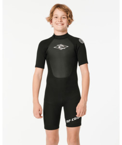 RIP CURL KIDS OMEGA BACK ZIP SPRING - BLACK