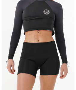 Wetsuits: RIP CURL WOMENS DAWN PATROL 1MM SHORT - BLACK