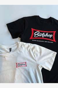 Mens Tops: MOUNT SURF SHOP STAPLE TEE - NATURAL