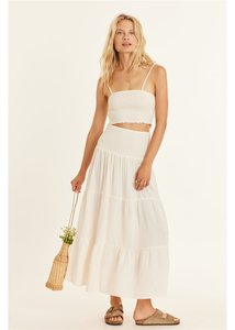 Skirts: SISSTR MAKENA WOVEN SKIRT - SEA SALT
