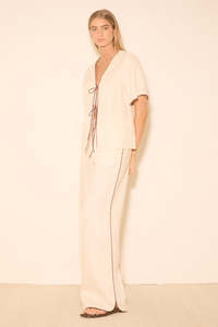 W Pants: MON RENN ALERIA PANT - CREAM CONTRAST