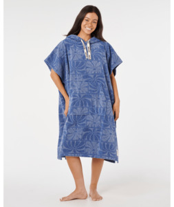 Accessories: RIP CURL PREMIUM SURF HOODED TOWEL - BLUE