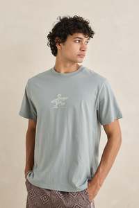 Mens: RHYTHM DRIFTER SS T-SHIRT - SEAFOAM