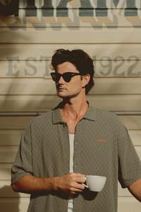 RHYTHM WASH CHECK RELAXED SS SHIRT - GREEN