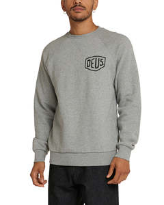 Mens: DEUS VENICE ADDRESS CREW - GREY MARLE