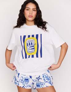 MINK PINK MARINA PRINTED TEE - WHITE/MULTI