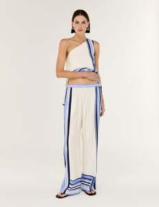 Womens: STAPLE THE LABEL AMARI RELAXED PANTS - SPLICED STRIPE