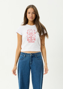 Womens: AFENDS GOOD NATURE BABY TEE - WHITE