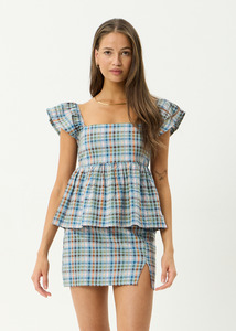 Tops: AFENDS AMELIE CHECK TOP - MULTI