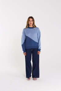 Womens: SPLIT JUMPER - TWLIGHT BLUE