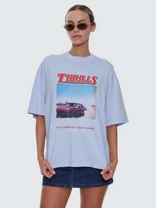Womens: THRILLS FULL THROTTLE OVERSIZED TEE - PLACID BLUE