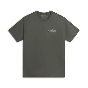 Mens Tops: FLORENCE MARINE CREW T-SHIRT - MOSS GREY