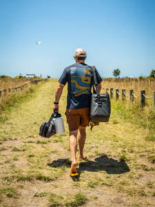 Mens Tops: JUST ANOTHER FISHERMAN COASTLINE SEA TEE - NAVY