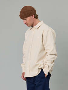 JUST ANOTHER FISHERMAN BOXY RIPPLE SHIRT - BONE