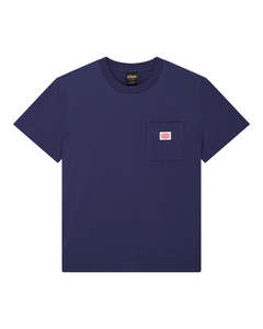 DEUS EX MACHINA PARTS & SERVICE POCKET TEE - FRENCH BLUE