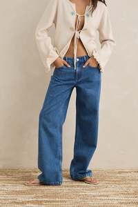 W Pants: RHYTHM SHORELINE DENIM PANT - INDIGO