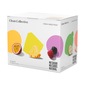 Premixes: Clean Collective Vodka Mixed Pack RTD 6 x 250ml Cans