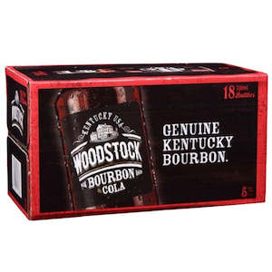 Premixes: Woodstock Bourbon & Cola 5% RTD 18 x 330ml Bottles